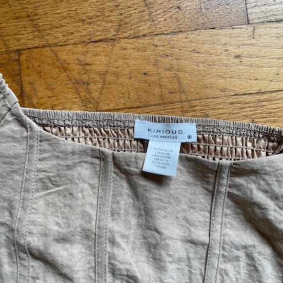 Cropped Peasant Top with Elastic Shirred Back - Picture 2 of 4